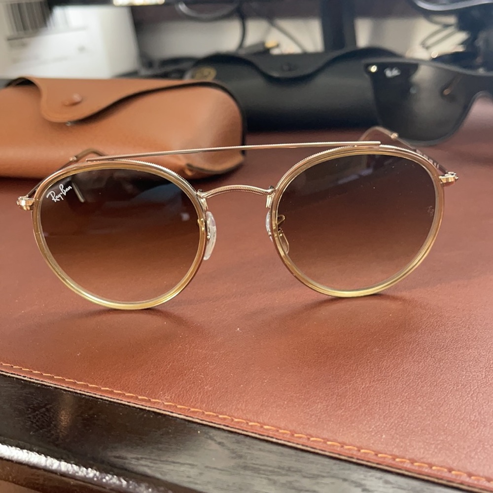 Ray-Ban Rb3647n Double Bridge Round Sunglasses